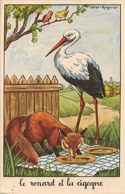 fables: renard cigogne...