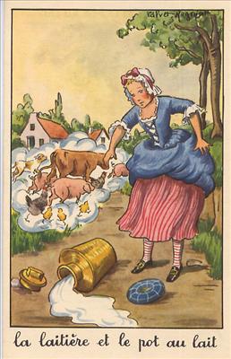 fables: pot de lait...