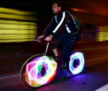 Luci Led animate per ruote bici