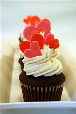 Heart cupcake