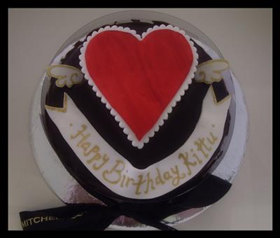 Heart birhtday cake