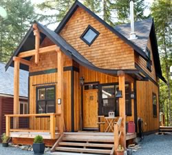 a wood house