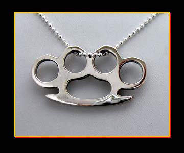 Brass nuckle necklass