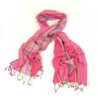 Baby pink mixed weave viscose scarf 