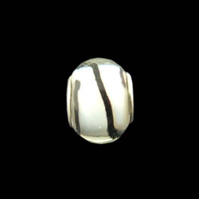 White Glass Lampwork Beads - PANDORA STYLE