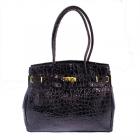 Hermes Birkin Inspired Black Shoulder Bag