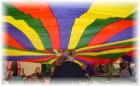 under the parachute