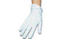 white cotton gloves