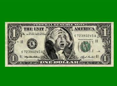 Crazy Washington $1 Bill