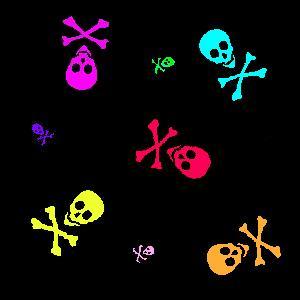 rainbow skulls