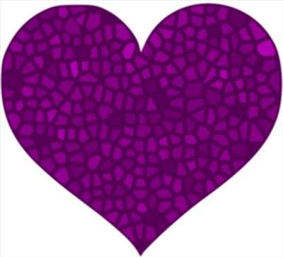 purple Love heart