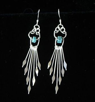 Silver Earrings with Turqouise