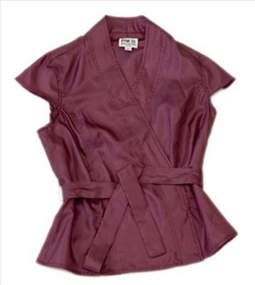 Satin Wrap Blouse