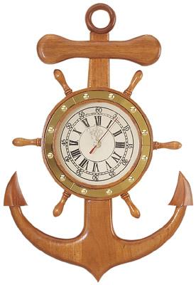 Anchor & Ship Wheel Clock