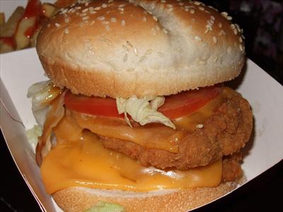 Double crunch burger