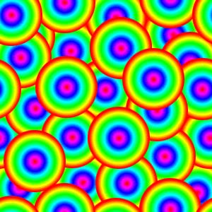 Rainbow Juicy Eye Fruit Circles