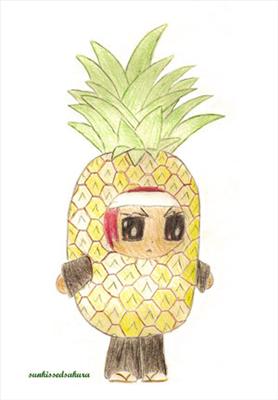 a pineapple person