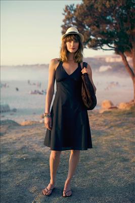 Women black casual dress
