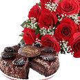 cake and flowers