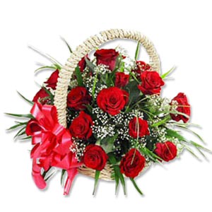 24 rose basket