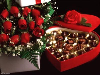 flowers with chocolate