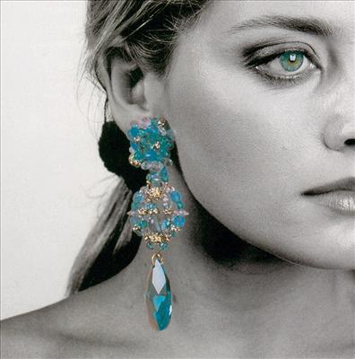 Wish you Luck Couture earring - blue topaz
