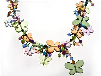 Wish you Luck Colour Butterfly necklace