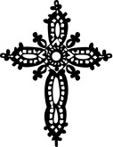 Black Crochet Cross