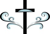 Blue and Black Swirl Cross