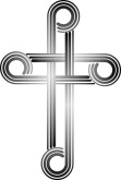Black and White Retro Cross