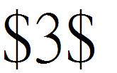 $3$
