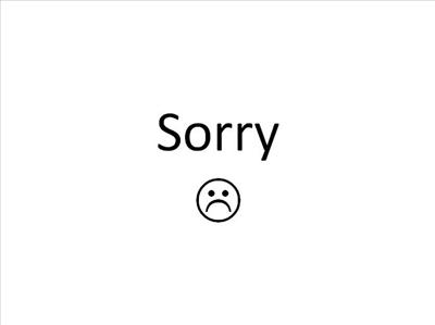 An apology