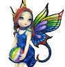Midnight Rainbow Fairy Ornament