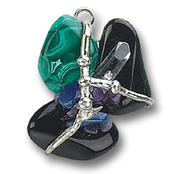 Positive Thoughts Gemstone Cluster Amulet