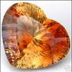Deep topaz orange heart