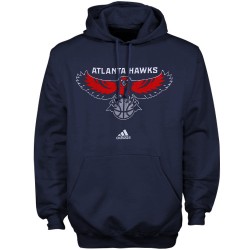Atlanta Hawks Navy Blue Primary Logo Hoody Sweatshirt 
