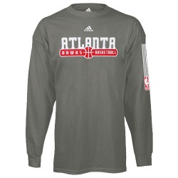 Atlanta Hawks Dark Gray Ball Horizon Long Sleeve T-shirt 