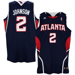Atlanta Hawks #2 Joe Johnson Navy Blue Swingman Basketball Jersey 