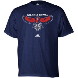 Atlanta Hawks Navy Blue Primary Logo T-shirt 