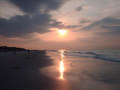 Sunset over the ocean