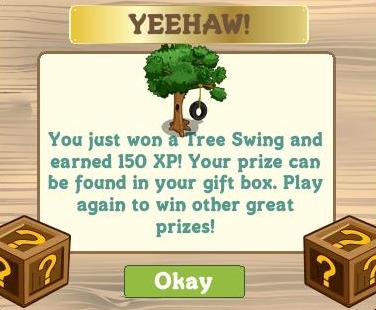 tree swing and 150 xp