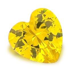 YELLOW CRYSTAL HEART