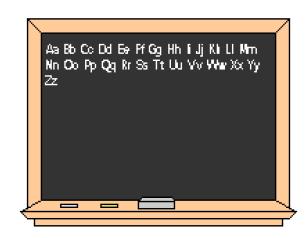 een schoolbord 