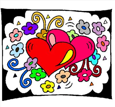 corazon colorido lindo