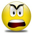 un smiley énervé