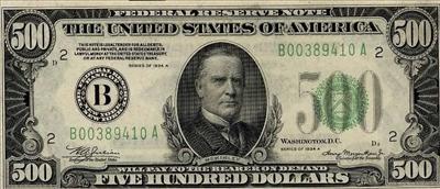 500 dollar bill