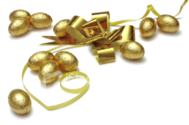 golden easter eggs 