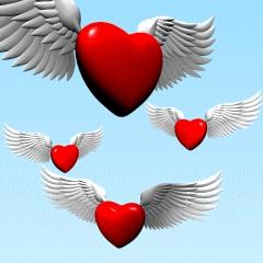 flying heart