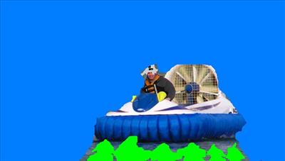 A hobo hovercrafting