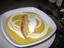 A slice of pie & soup
